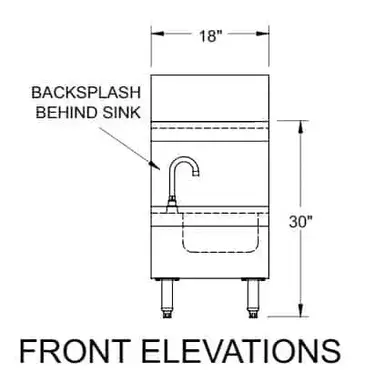 Glastender SWB-18-DB Underbar Waste Cabinet, Wet & Dry