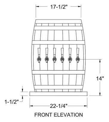 Glastender WB-3-B Draft Beer / Wine Dispensing Tower