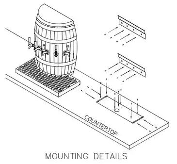 Glastender WB-4-B Draft Beer / Wine Dispensing Tower