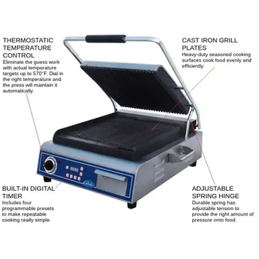 Globe GPG14D Sandwich / Panini Grill