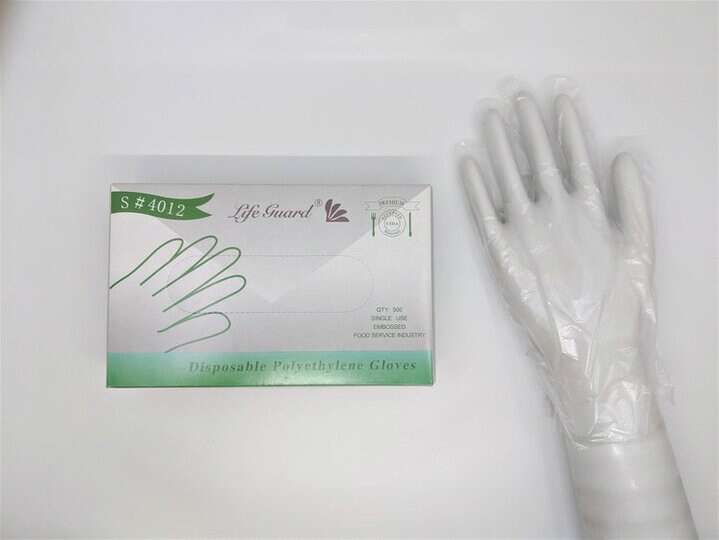 LIFE GUARD Gloves, Foodservice, Large, 1 MIL PE, 10,000/Case, Life Guard 4014-L