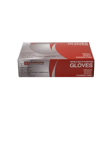 Gloves, Medium, Blue, Nitrile, Powder Free, Arvesta 232-M