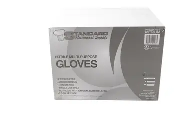 Gloves, Medium, Blue, Nitrile, Powder Free, Arvesta 232-M