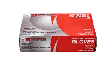 Gloves, Medium, Blue, Nitrile, Powder Free, Arvesta 232-M