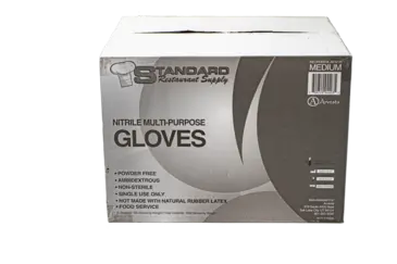 Gloves, Medium, Blue, Nitrile, Powder Free, Arvesta 232-M