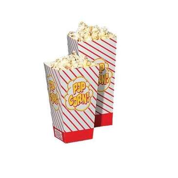 GOLD MEDAL Popcorn Boxes, 0.8 oz, Red/White/Yellow, Disposable, (500/Case), Gold Medal 2066