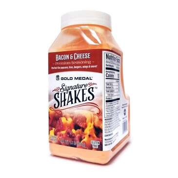 GOLD MEDAL Savory Shakes Jars, 16 oz, Bacon & Cheese, Plastic, GOLD MEDAL 2362S