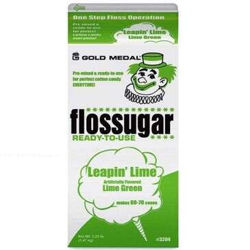 GOLD MEDAL Lime Floss Sugar, 1/2-GAL, Green, Gold Medal 3204