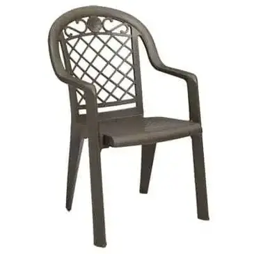 Grosfillex US103137 Chair, Armchair, Stacking, Outdoor