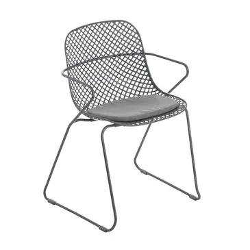 Grosfillex US137713 Chair, Armchair, Stacking, Outdoor