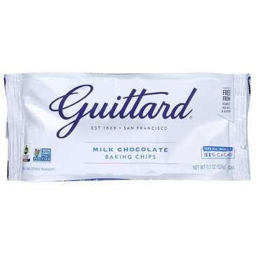 GUITTARD CHOCOLATE CO Milk Chocolate Chips, 11.5 oz, Guittard Chocolate 0295C9