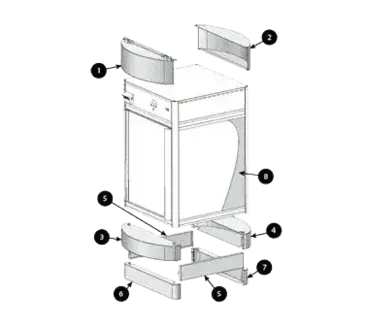 Hatco FDWD-2CB Display Case, Parts & Accessories