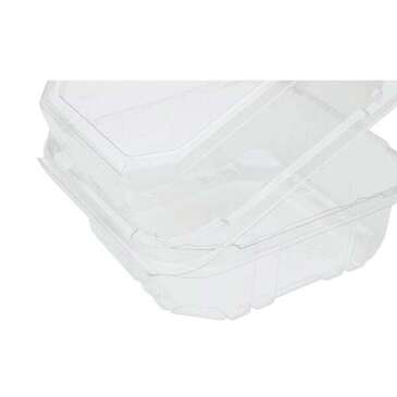 Hinged Container, 6"x6", PET, (125/Pack), Karat FP-HC66PET-1C