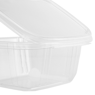 Hinged Containers, 16 oz, Clear, PET Plastic, Karat FP-HDC16