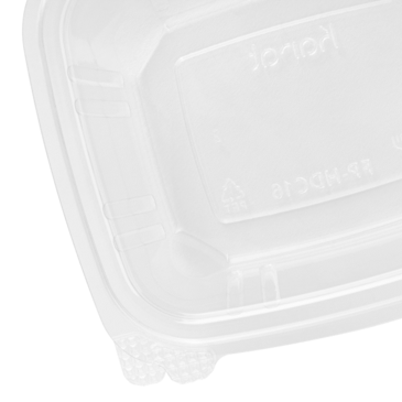 Hinged Containers, 16 oz, Clear, PET Plastic, Karat FP-HDC16