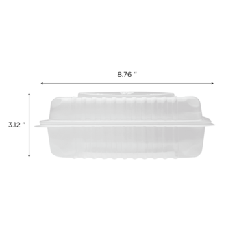 Hinged Containers, 9" x 9", Clear, Polypropylene, 1-Compartment, (200/Case), Karat FP-HC99PP-1C