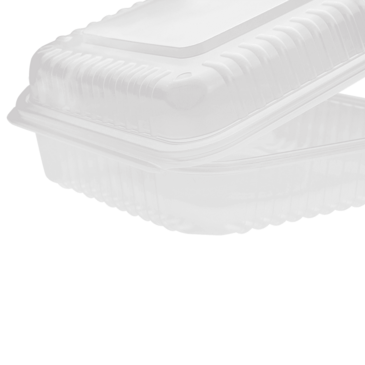 Hinged Containers, 9" x 9", Clear, Polypropylene, 1-Compartment, (200/Case), Karat FP-HC99PP-1C