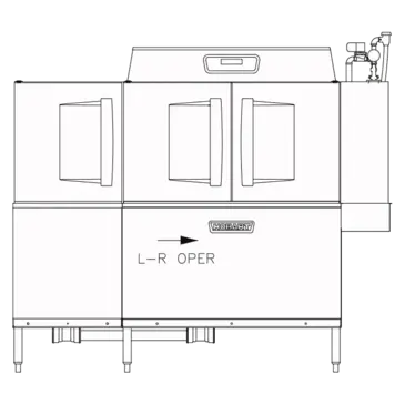 Hobart CLPS76EN-ADV+BUILDUP Dishwasher, Conveyor Type