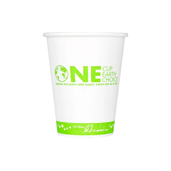 Karat Hot Cup, 12 Oz, Green Stripe, Bagasse, (1,000/Case), Karat Earth KE-K512