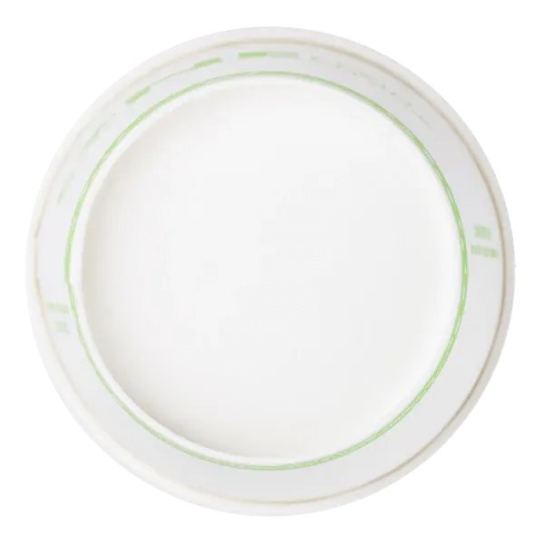 Hot Cup, 12 Oz, Green Stripe, Bagasse, (1,000/Case), Karat Earth KE-K512