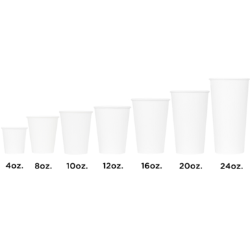 Hot Cup, 12oz., White, Insulated Paper, (1000/Case) Lollicup C-K512W