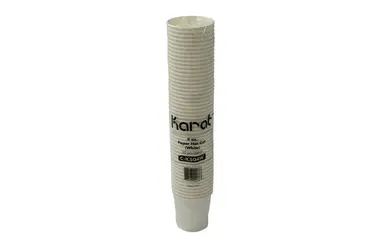 Hot Cup, 4 oz, White, Paper, (1000/Case), Karat C-K504W