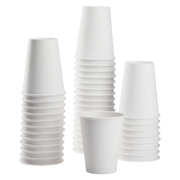 LOLLICUP Hot Cup, 8 oz, White, Paper, (1000/Case), Karat C-K508W