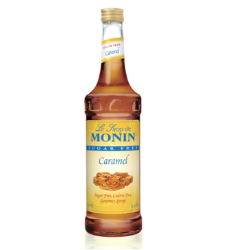 HOUSTONS / LIBBEY Caramel Syrup, 25.4oz, Amber Brown, Glass Bottle, Sugar-Free, Monin M-AS009A