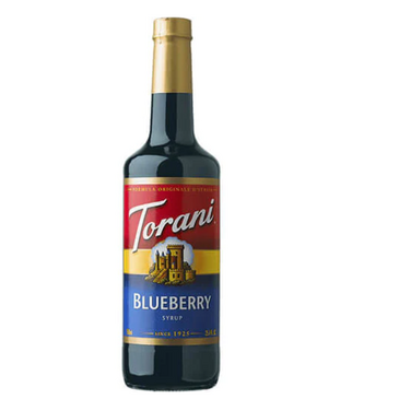 HOUSTONS / LIBBEY Blueberry Syrup, 25.4oz, Dark Blue, Glass Bottle, Torani 361354