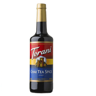 HOUSTONS / LIBBEY Chai Tea Spice Syrup, 25.4oz, Dark Brown, Glass Bottle, Torani CHAITEASPICE