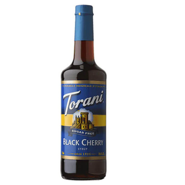 HOUSTONS / LIBBEY Black Cherry Syrup, 24.5oz, Dark Purple, Glass Bottle, Sugar-Free, Torani  371322