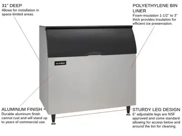 ICE-O-Matic B110PS Ice Bin for Ice Machines