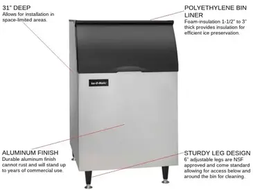 ICE-O-Matic B55PS Ice Bin for Ice Machines