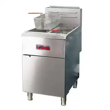 IKON IGF-40/40-NG Fryer, Gas, Floor Model, Full Pot