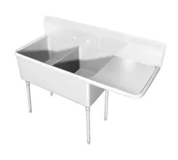 IMC/Teddy SCS-24-1620-24L Sink, (2) Two Compartment