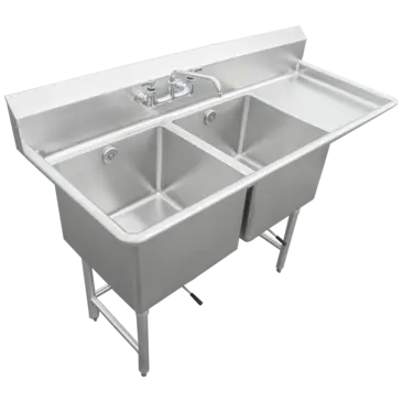 IMC/Teddy SCS-24-1620-24R Sink, (2) Two Compartment