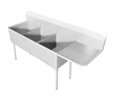 IMC/Teddy SCS-34-1620-18L Sink, (3) Three Compartment