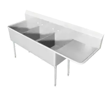 IMC/Teddy SCS-34-1620-24L Sink, (3) Three Compartment