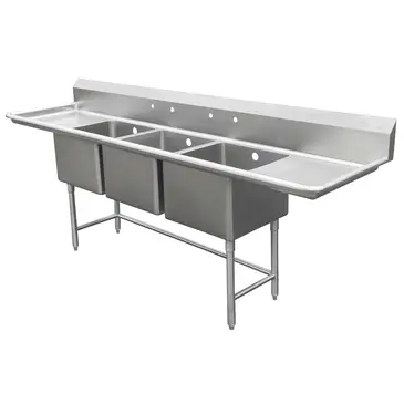 IMC/Teddy SCS-36-2020-20RL Sink, (3) Three Compartment