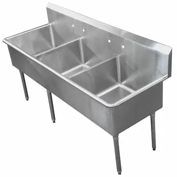 IMC/Teddy SCS-36-2424 Sink, (3) Three Compartment