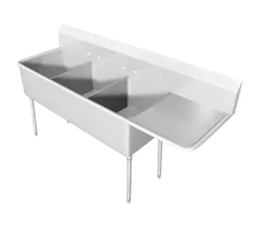 IMC/Teddy SCS-36-2424-30L Sink, (3) Three Compartment