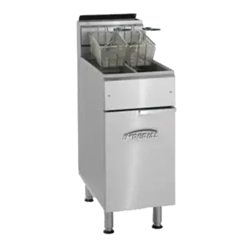 Imperial IFS-2525 Fryer, Gas, Floor Model, Split Pot