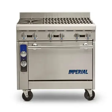 Imperial IHR-6 Range, 36" Heavy Duty, Gas