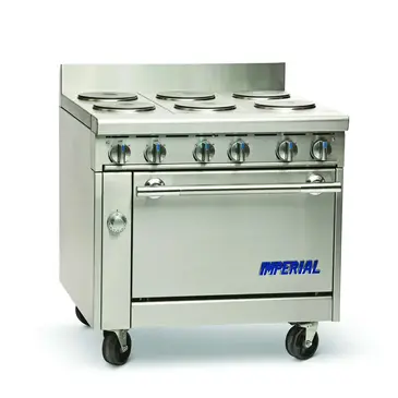 Imperial IHR-6-E Range, 36" Heavy Duty, Electric