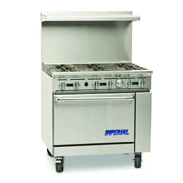 Imperial IR-6 Range, 36" Restaurant, Gas