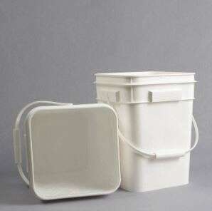 INDUSTRIAL CONTAINER SUPPLY Diamond Square Pail, 4 Gal, White, Industrial Container P316
