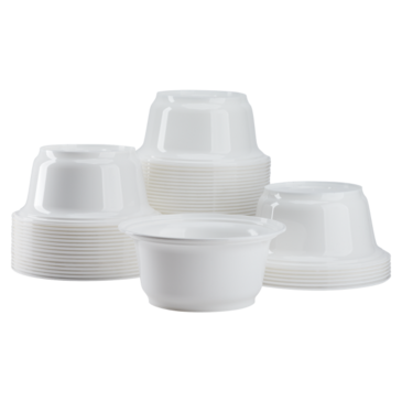 Karat Injection Molding Bowl, 36 Oz, White, Round, (300/Cs) Karat FP-IMB36W