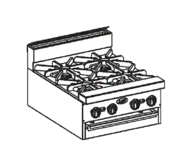 Jade Range JBR-12-M Range, 72" Restaurant, Gas