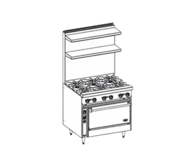 Jade Range JBR-6 Range, 36" Restaurant, Gas