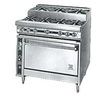 Jade Range JTRHE-3-3-36 Range, 36" Heavy Duty, Gas